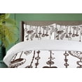 thumbnail image 4 of Ambesonne Dreamcatcher Duvet Cover Set, Occult , 2-Calking, Seal Brown White, 4 of 6