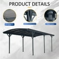 thumbnail image 5 of CarButler 12x16x8ft Metal Outdoor Arch Carport Heavy Duty Carport for Driveway Car, Truck, 5 of 7