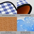 thumbnail image 4 of GZHJMY Blue and White Checkered Kitchen Mat - Cushioned Anti Fatigue Kitchen Rug Set of 2, Non Slip Waterproof Kitchen Mats for Kitchen, Laundry, Sink, Office 19.7"×27.6"+19.7"×47.2" Carpet Runner, 4 of 7