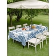 thumbnail image 3 of Outdoor Tablecloth with Umbrella Hole & Zipper, Blue Coastal Starfish Rectangle Tablecloth 60x102 Inch, Summer Coral Shell Nautical Beach Patio Table Cover Waterproof Table Cloth for Picnic/Party, 3 of 7
