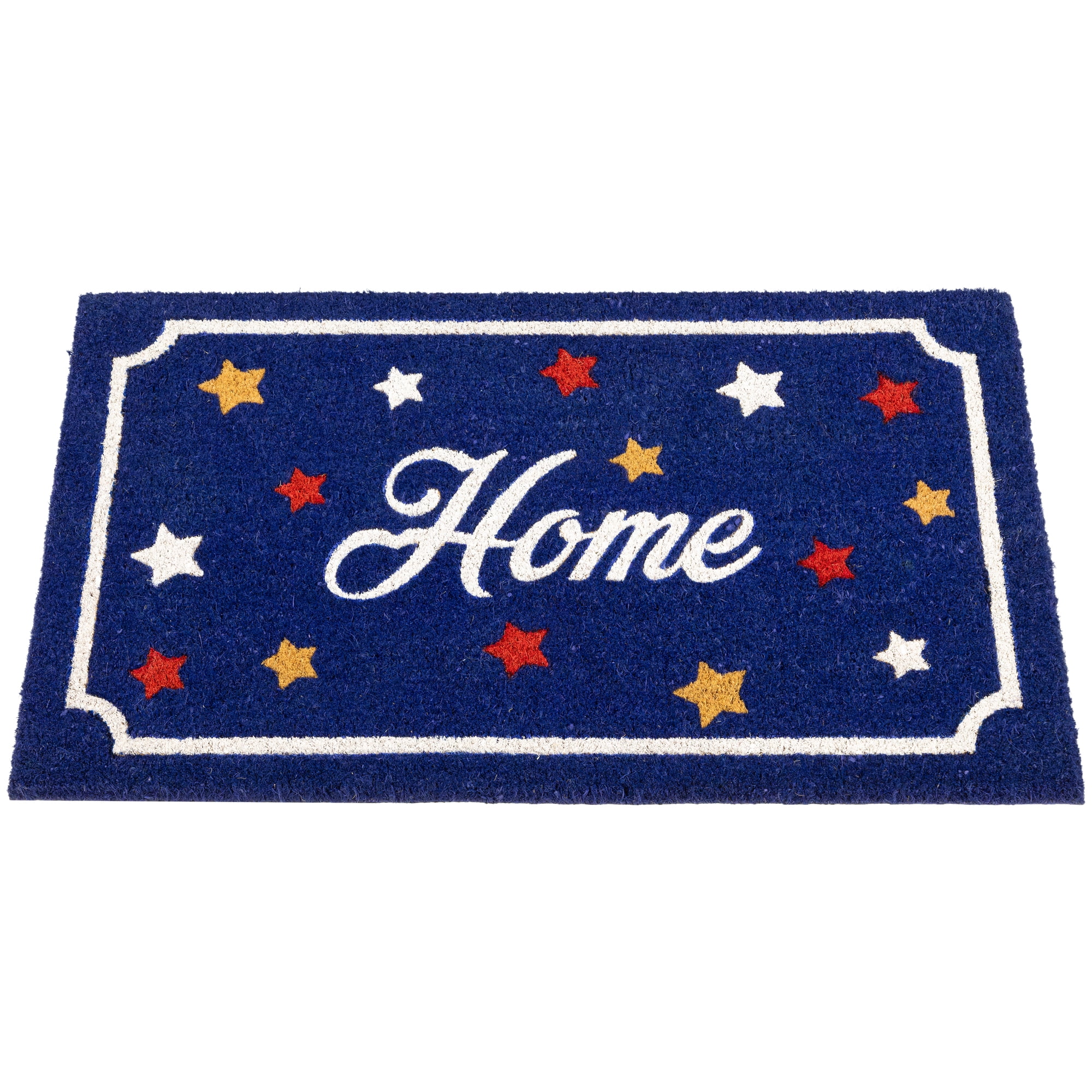 Northlight Blue Coir "Home" Americana Outdoor Doormat 18" x 30"