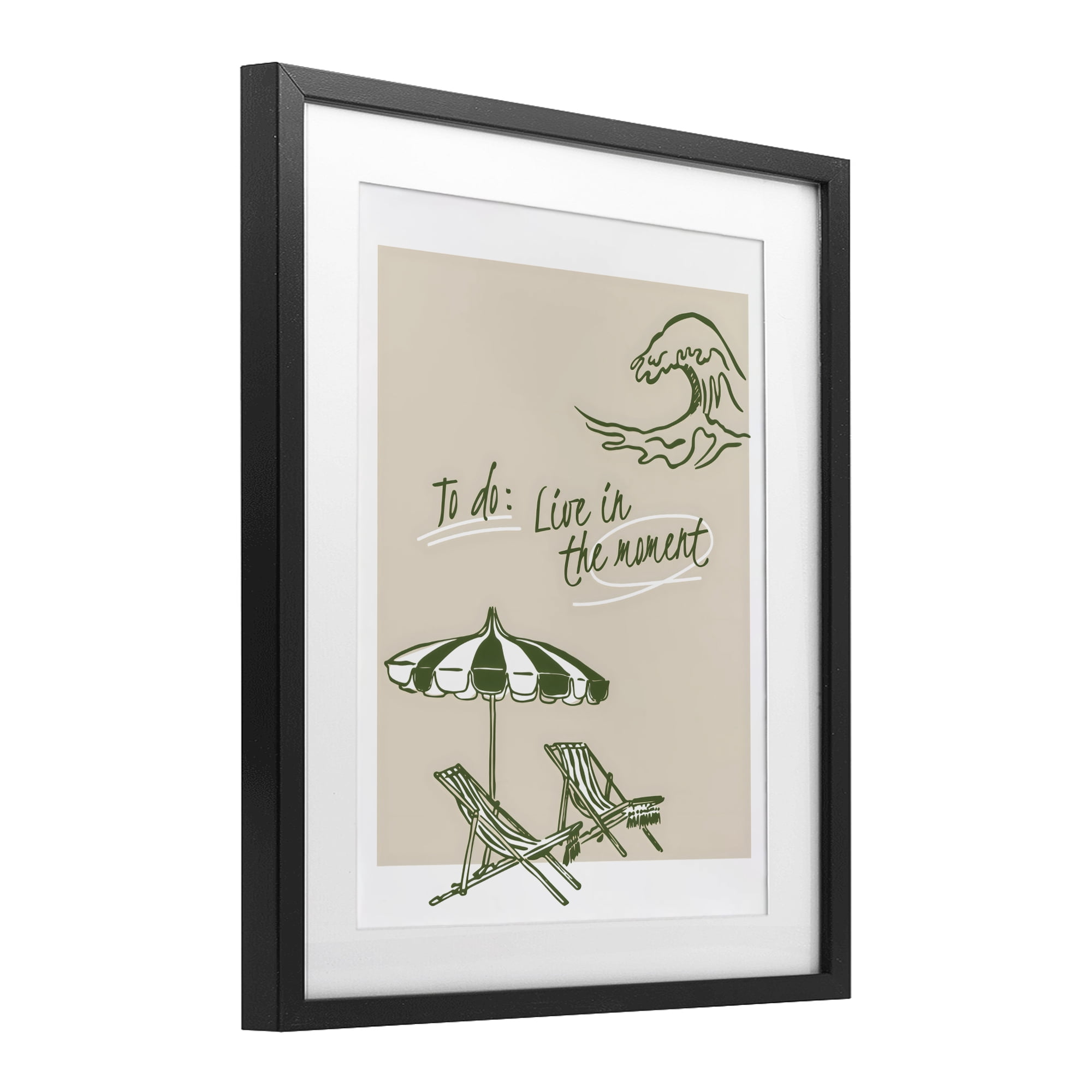 Stupell Industries To Do: Live In The Moment Black Framed Print Under Glass, design by The Prints Vibe