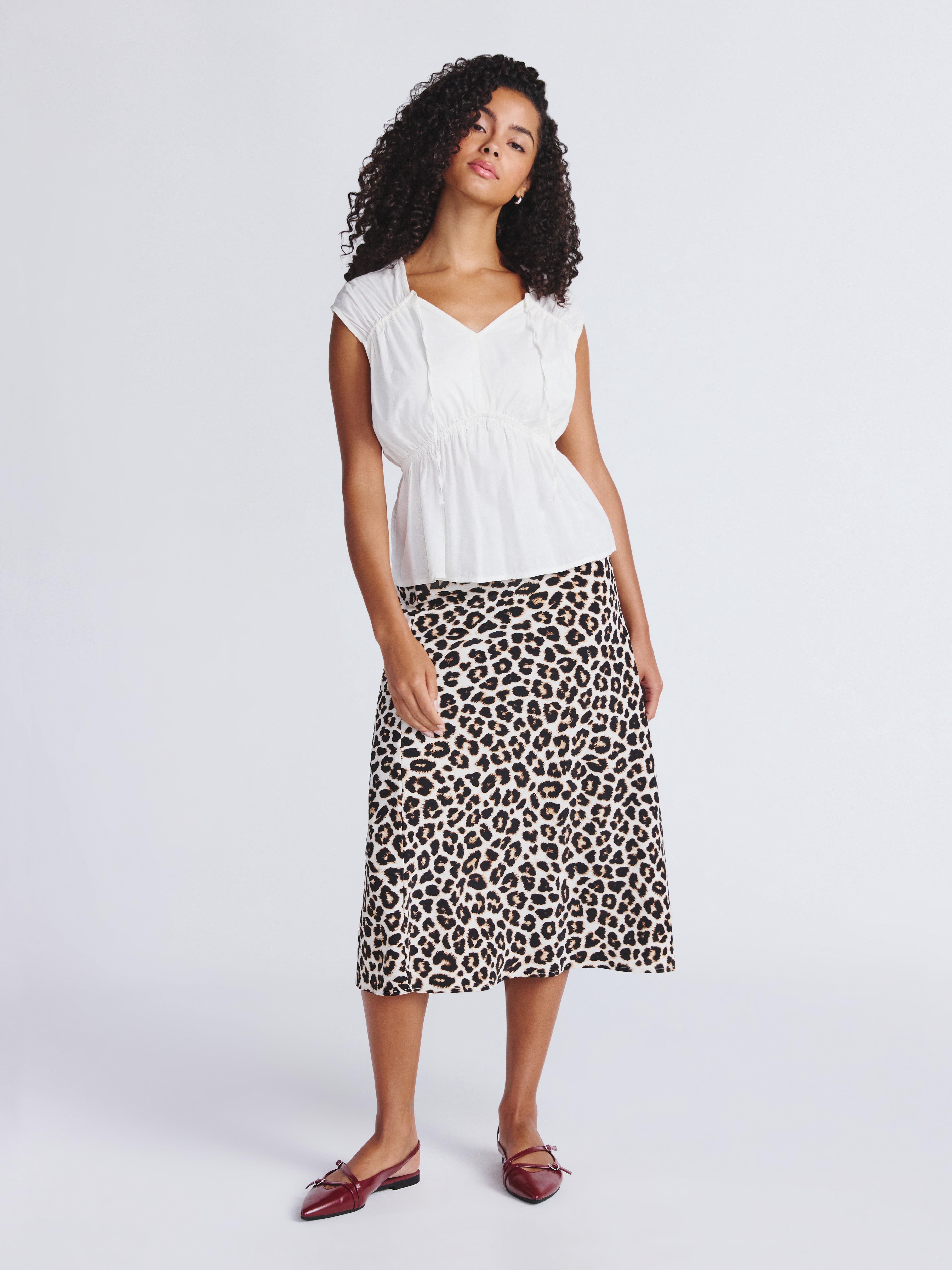 Time and Tru Women's Midi Pull On Slip Skirt, Sizes XS-XXXL
