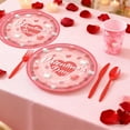 thumbnail image 6 of SLYNSHome 24Pcs Valentine's Day Party Plates Party Supplies 9 inch Pink Valentines Day Party Tableware for Holiday,Picnic,Birthday Party,Bridal Shower, 6 of 6