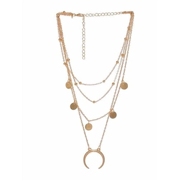 Gold Tone Multi Four Layered Fashion - Forward Necklace & Chains For Women & Girls | Traditional Wedding Collection Kundan & Pearls Layered Necklace - Pearls Chains Jewellery Set Collection