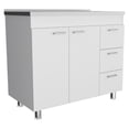 thumbnail image 4 of TUHOME Ferretti Base Cabinet Engineered Wood Cabinets in  White, 4 of 9