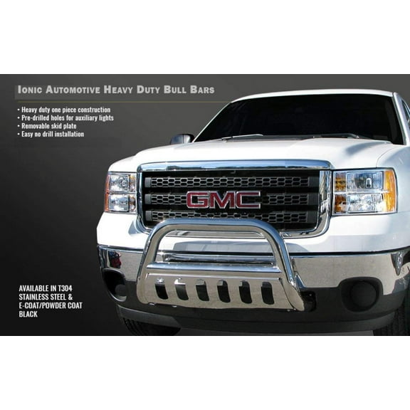 Ionic by RealTruck 3" Black Bull Bar Push Bar Compatible with 2005-2015 Toyota Tacoma