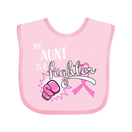 

Inktastic My Aunt is a Fighter- Breast Cancer Awareness Gift Baby Boy or Baby Girl Bib
