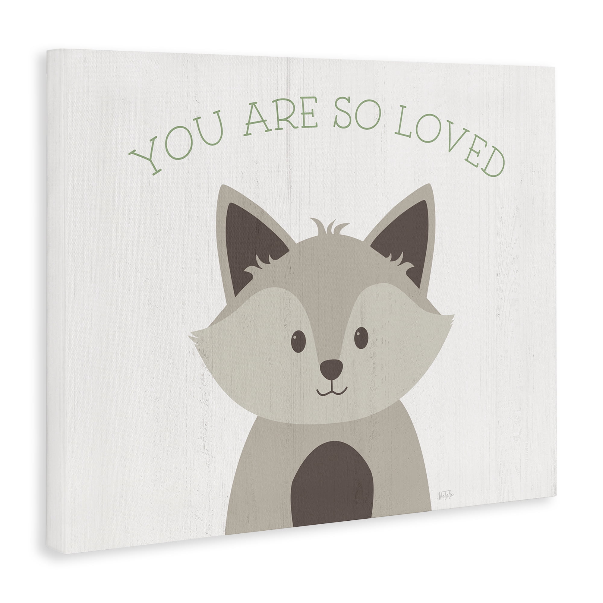 Stupell Industries So Loved Smiling Fox Animals Painting Wrapped Canvas Art Print Wall Art, 40 x 30