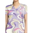 thumbnail image 4 of Med Couture Prints Scrubs Top For V-Neck Print MC8564, 4 of 8