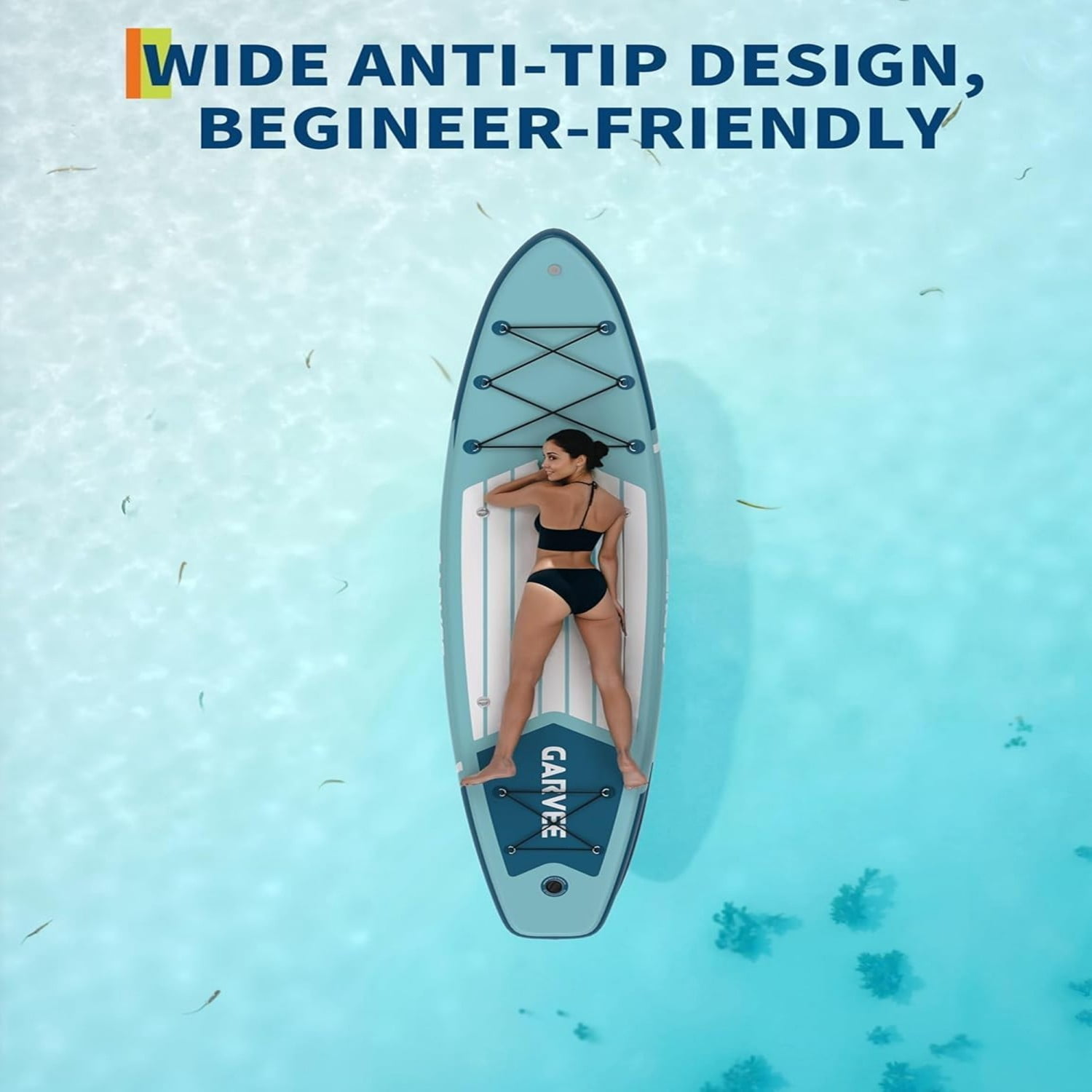 Inflatable Paddle Board, 10.6ft/11ft Inflatable Stand Up Paddle Board with Premium Accessories, Non-Slip EVA Deck, Ultra-Light Carry Bag, Pump, SUP Board for Adult