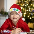 thumbnail image 2 of PMU Christmas Costume Party Accessories Props Christmas Light Up Santa Hat Red/White with Retro Bulbs, Celebration and Party Supplies for Plays, Festivals, Photo Shoots (1/Pkg) Pkg/1, 2 of 8