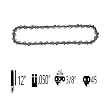 12" Replacement Chainsaw Chain for GREENWORKS CS24L410 24Volt Chainsaw , 45DL 3/8LP 050