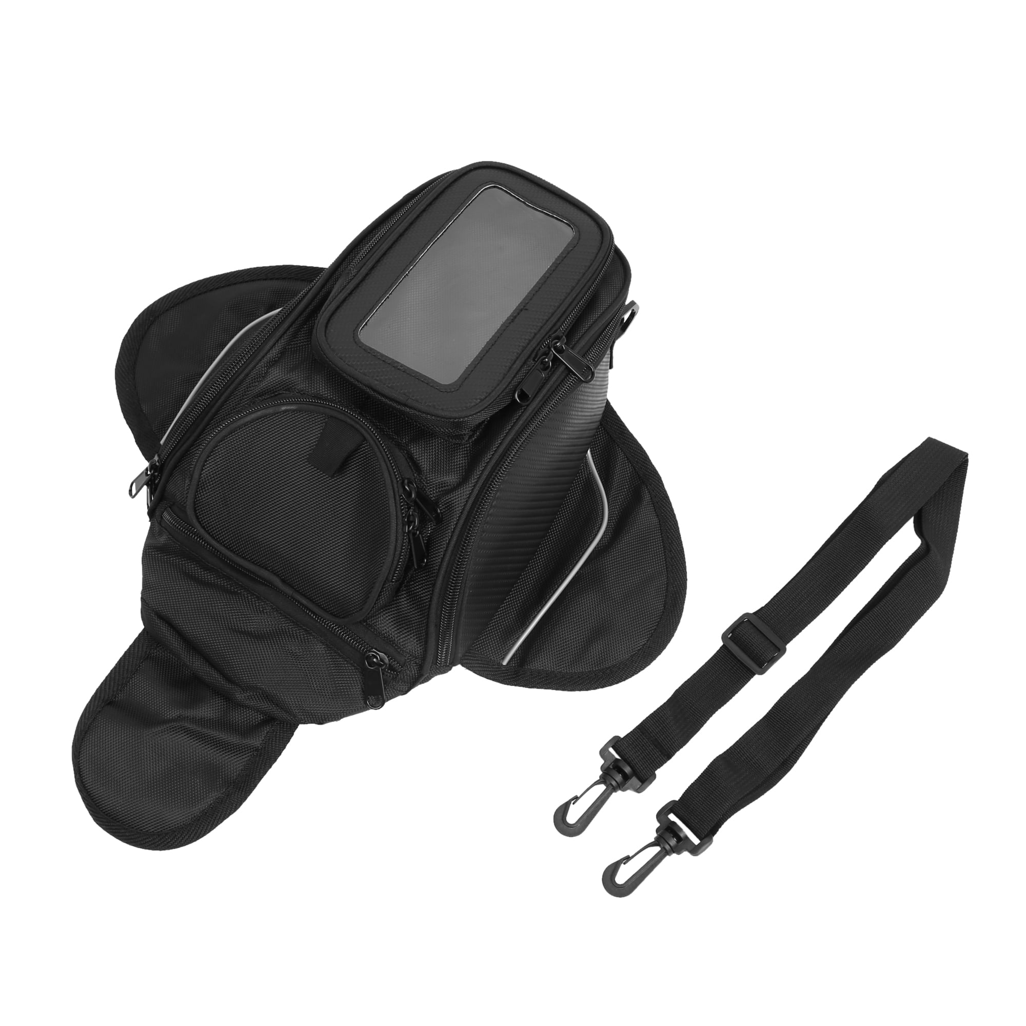 Universal 6.2'' Black Motorcycle Tank Bag Oxford Waterproof