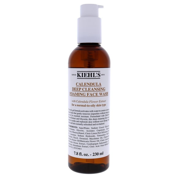 Limpiador facial espumoso Kiehls de caléndula 7.8oz