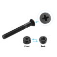 thumbnail image 4 of Uxcell Skateboard Hardware Kit, 1.5" Mounting Screws Full Thread Bolts Nuts Set, Black, 4 of 5