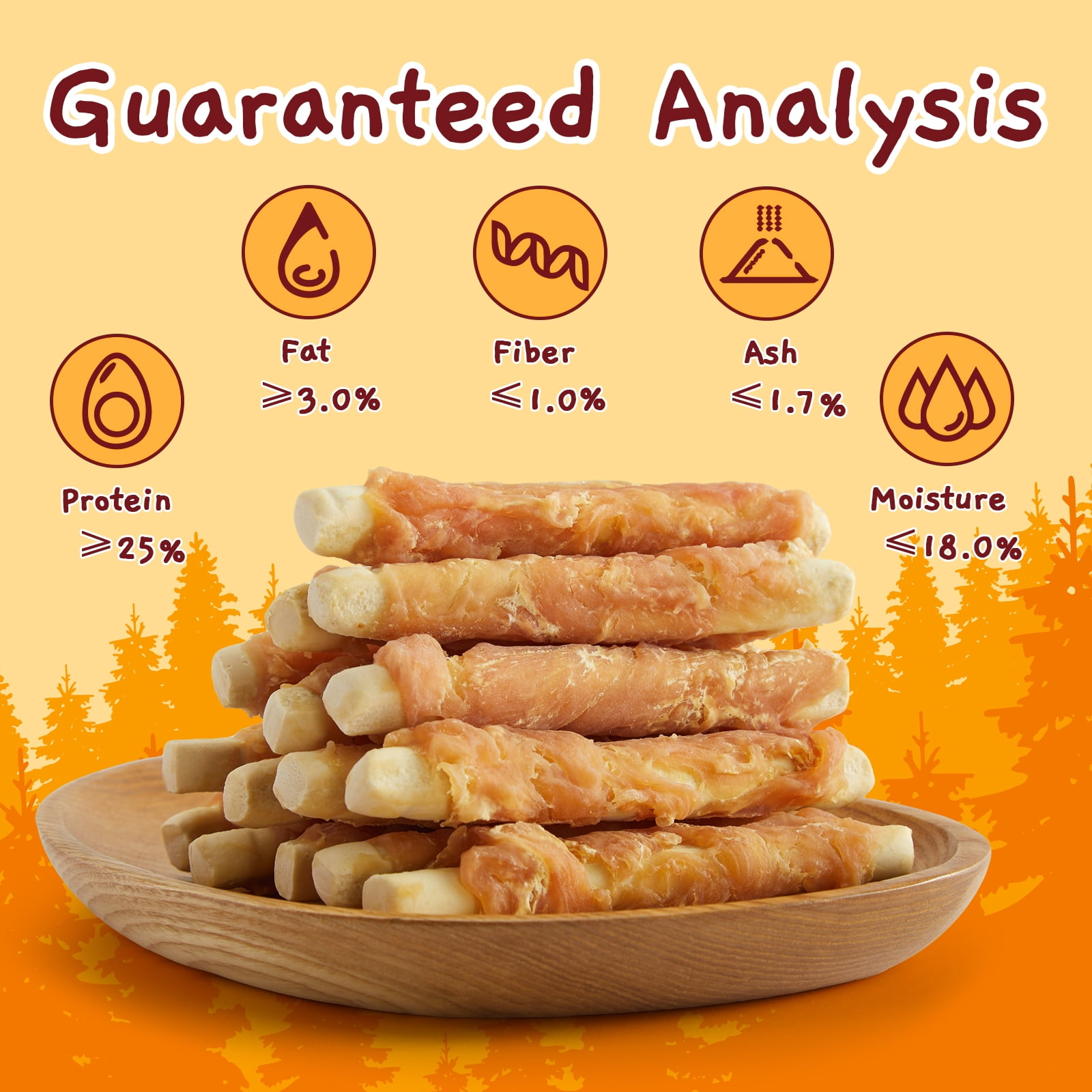 (5 pack) Jungle Calling Dog Treats,  Chicken Wrapped Biscuits Dog Treats for All Dogs, Rawhide Free Soft Chewy Treats,10.6oz
