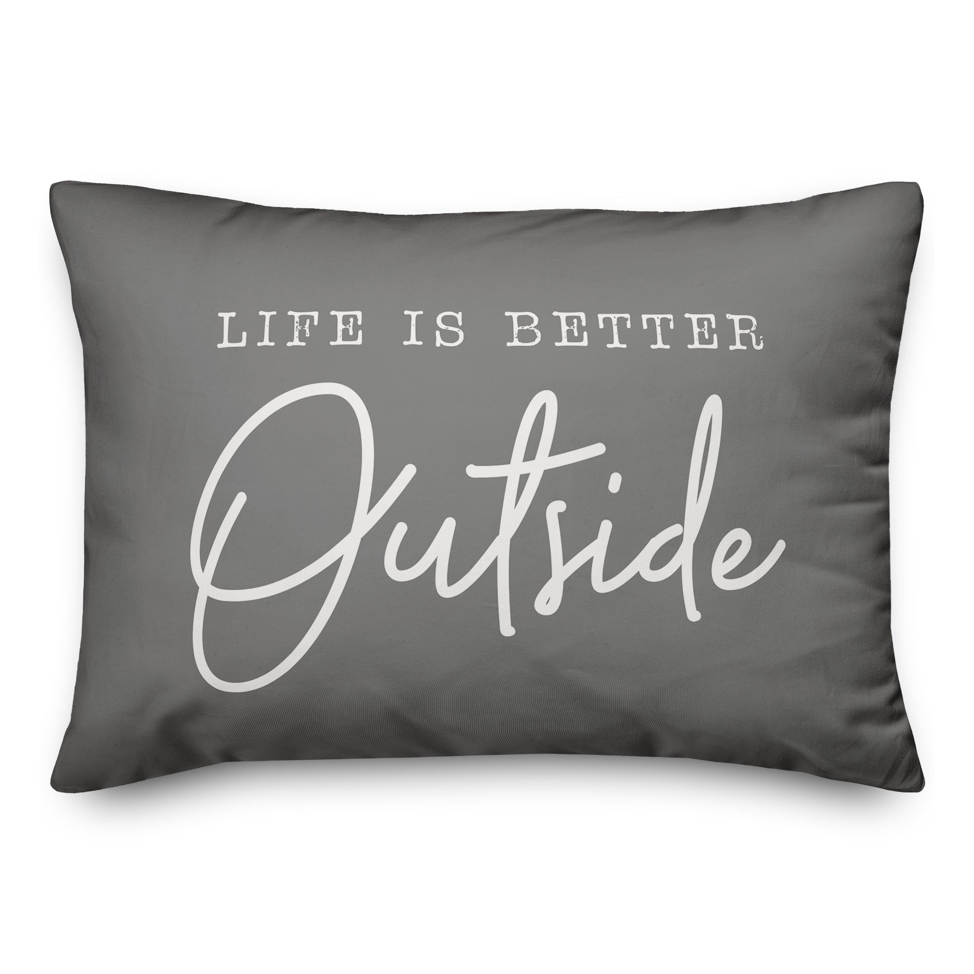 Creative Products Better Outside Gray 14 x 20 Indoor / Outdoor Pillow