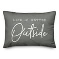 thumbnail image 2 of Creative Products Better Outside Gray 14 x 20 Indoor / Outdoor Pillow, 2 of 3