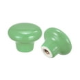 thumbnail image 4 of 32x24mm Ceramic Drawer Knobs, 10 Pack Mushroom Shape Door Pull Handles Green, 4 of 6