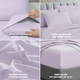 thumbnail image 3 of Swift Home 6-Piece Soft Lightweight Lavender Microfiber Sheet Set with Extra Pillowcases, Full, 3 of 5