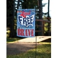 thumbnail image 2 of Because of the Brave 12x18 Patriotic USA Land of Free Garden Flag, 2 of 2