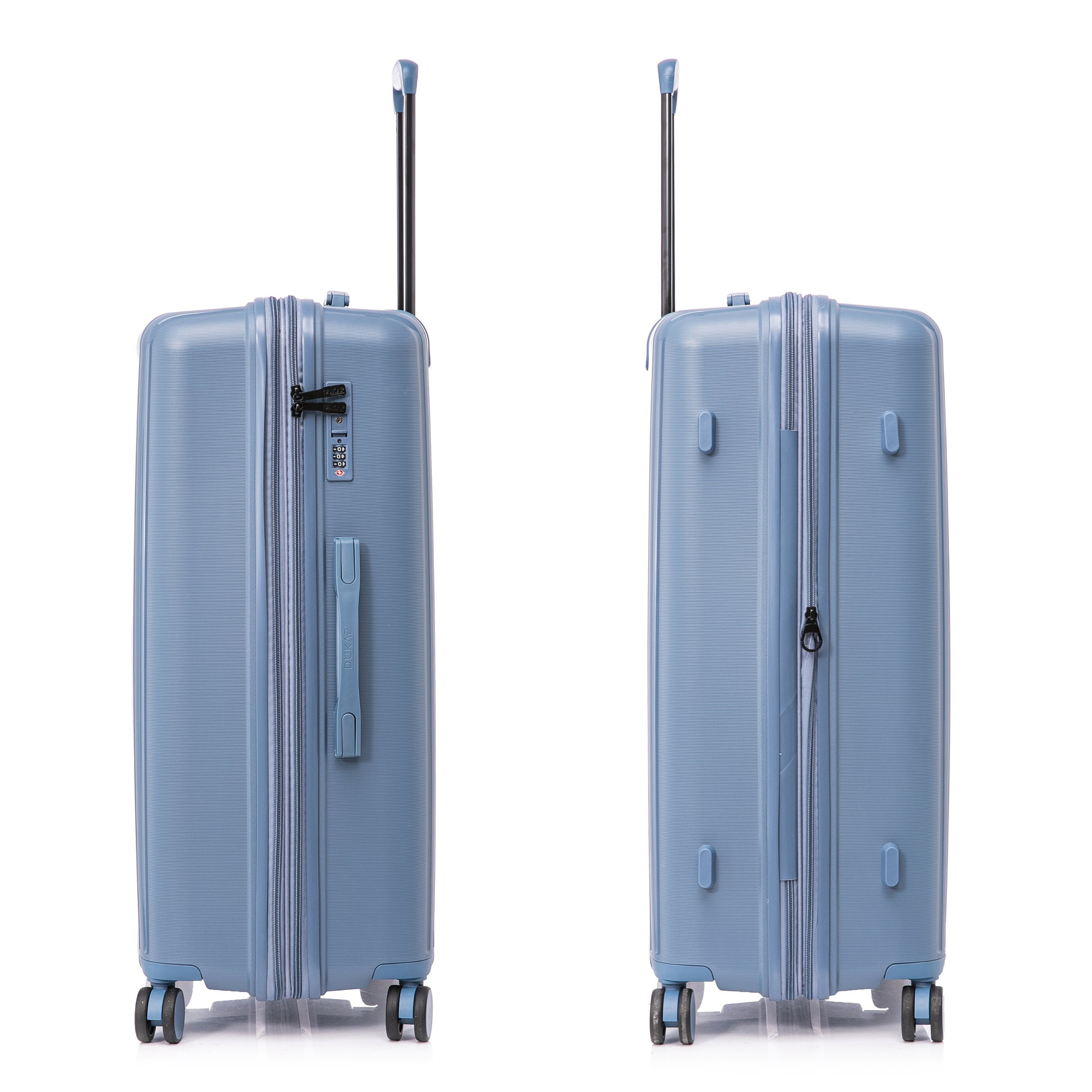 DUKAP AIRLEY 28" Lightweight Hardside Checked Luggage with Spinner Wheels, Handle and Trolley, Blue