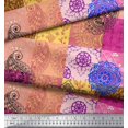 thumbnail image 3 of Soimoi Cotton Cambric Fabric Mandala & Paisley Patchwork Print Fabric by Yard 42 Inch Wide, 3 of 3