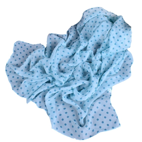 Dyfzdhu Scarf For Women Fashion Polka Dots Print Soft Chiffon Shawl Wrap Wraps Scarves