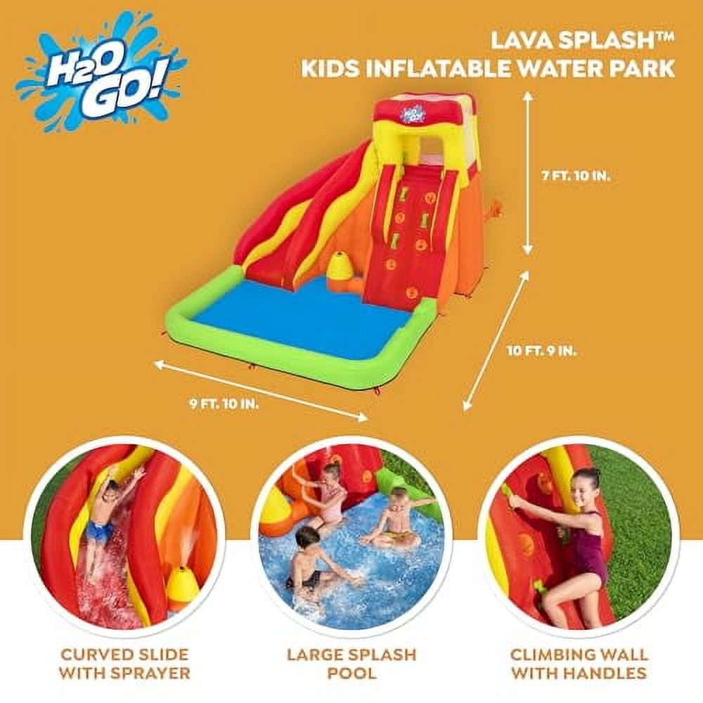 BESTWAY H2OGO! LAVA SPLASH KIDS INFLATABLE WATER PARK, LAVA SPLASH, 53463E-NEW