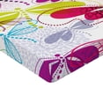 thumbnail image 2 of Ambesonne Abstract Fitted Sheet, Hydrangea Dragonflies, Queen Size, Multicolor, 2 of 3