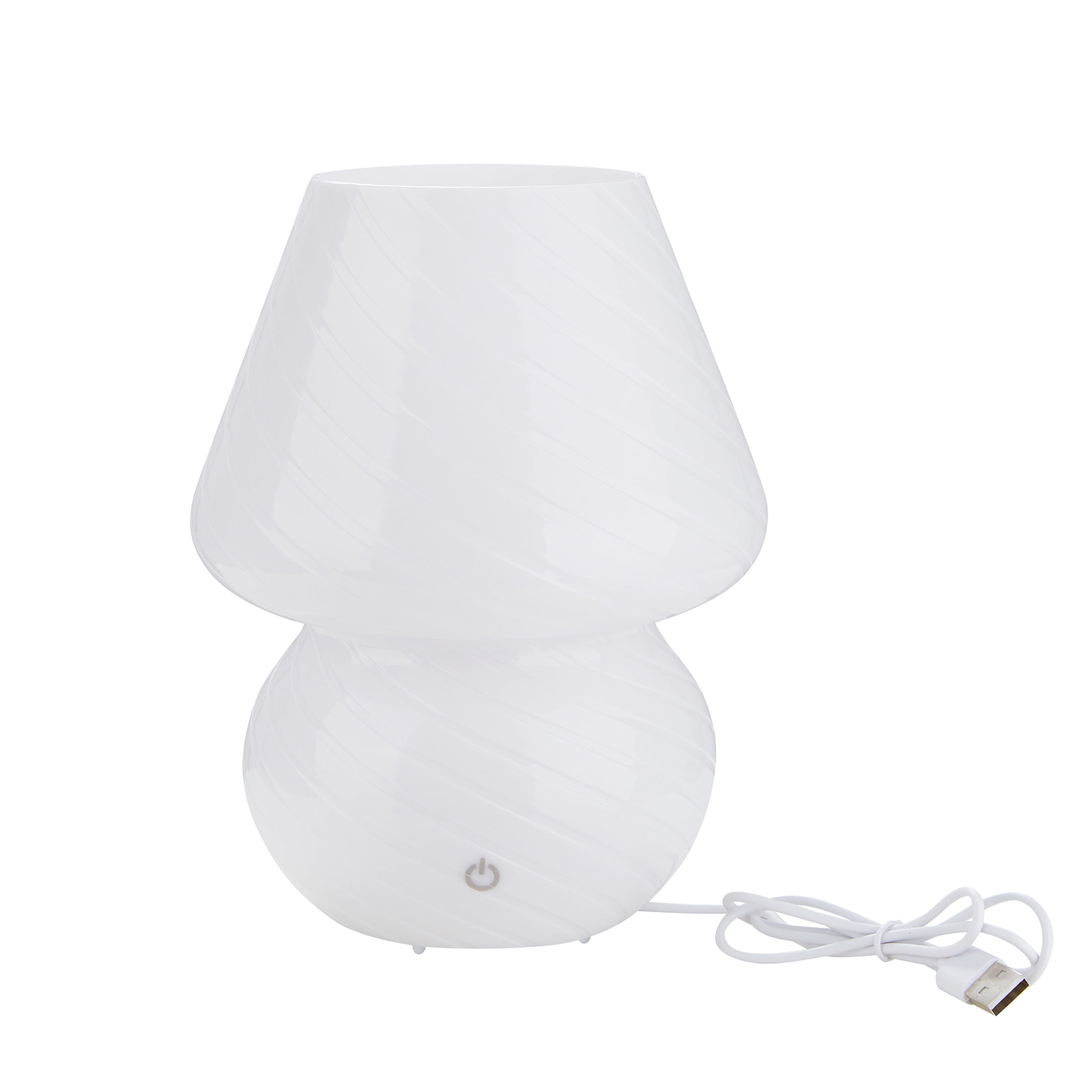 (1 pack) Mainstays 8" Color-Changing Mushroom Accent LED Lamp, White Stripe