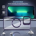 thumbnail image 4 of for iPhone 13 Pro Max Case Magnetic Clear with Camera Cover [Compatible with MagSafe] Stand Hard Luxury Plating Phone Cases for iPhone 13 Pro Max for Women Men -Purple, 4 of 12