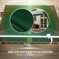thumbnail image 4 of Outsunny 8' x 6.6' Patio Retractable Awning, Manual Sun Shade, Green, 4 of 9