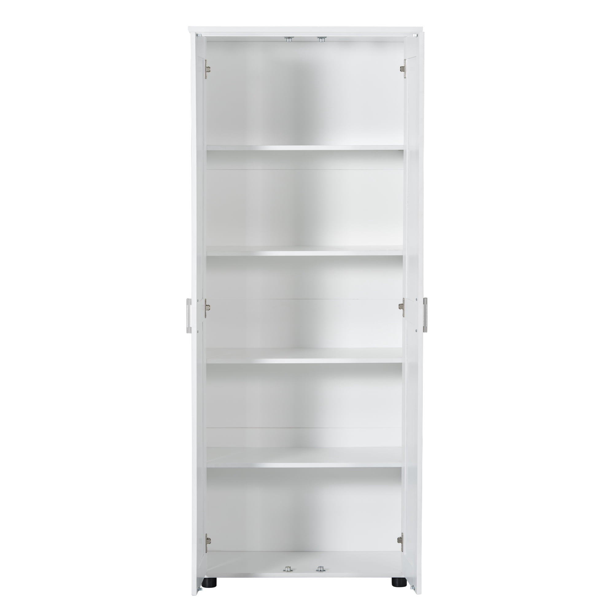 Bellemave Wooden Storage Cabinet with Two Doors and Adjustable Shelves Freestanding Tall Storage Cabinet for Bathroom, Kitchen, Living Room, Floor Cabinet for Home Office, White