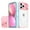 Pink, variant on Crystal Clear Design for iPhone 13 Pro Max Case with Camera Lens Sliding Cover, Military Grade Drop Protection Non-Yellowing Slim Transparent Shockproof Phone Case for iPhone 13 Pro Max, Pink