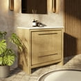 thumbnail image 2 of Lafarre 36 in W x 20 in D Rustic Acacia Bath Vanity, Cultured Marble Top and 28 in Mirror, 2 of 9