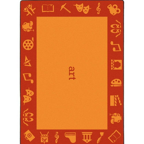 Joy Carpets Steam Orange Area Rug