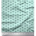 thumbnail image 1 of Soimoi Poly Georgette Fabric Dot & Blue Small Motif Shirting Printed Craft Fabric by The Yard 42 Inch Wide, 1 of 1