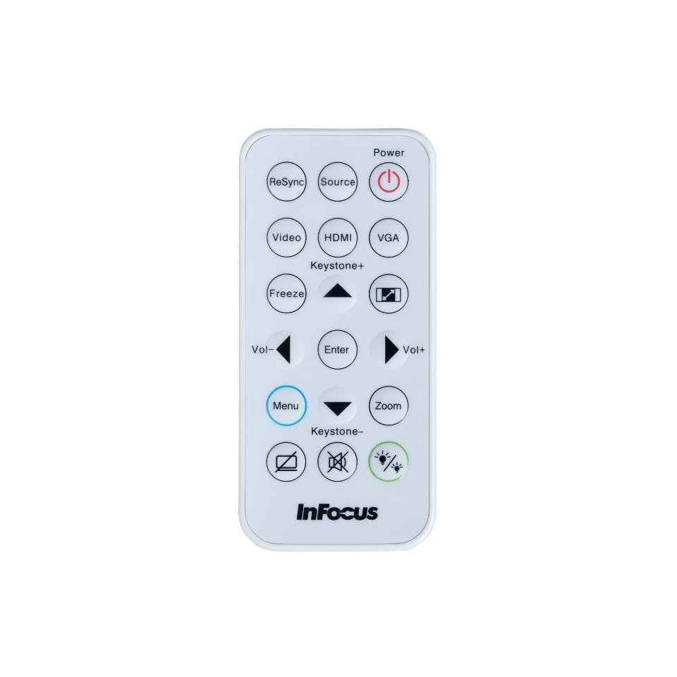 InFocus Replacement Remote for Select Projectors, White