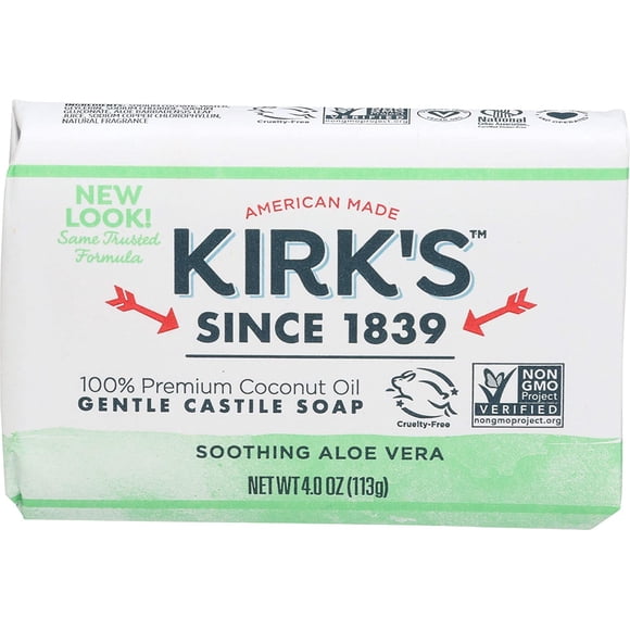 Kirk'S Original Coco Castile Bar Soap Soothing Aloe Vera, 4 Oz
