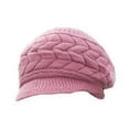 thumbnail image 5 of Cheers.US Women Winter Warm Knit Hat Wool Snow Cap Fashion Solid Color Thicken Woolen Yarn Knitted Hat Outdoor Peaked Cap, 5 of 6