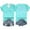 Light Blue, variant on TYGHBN Women Casual Double Gradient Printed Short Sleeved Let Them Misunderstand You V Neck T Shirt Casual Women's Tops Short Womens Solid Tee Shirts Womens Stripes Shirt Short Sleeve Sports Shirts