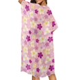 thumbnail image 4 of HELLHERO High Quality Fabrics Women's Swimsuit Coverups for Beach Long Free Size Women's Kimono Swimsuit Coverups Plumeria Print, 4 of 6