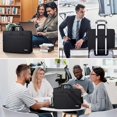 thumbnail image 3 of Funda para Laptop 15.6 pulgadas Bolsa para laptop para hombre y mujer Impermeable Portafolio Maletin para laptop Bolsas de Mensajero para Computadora para viajes de negocios,Negro, 3 of 9