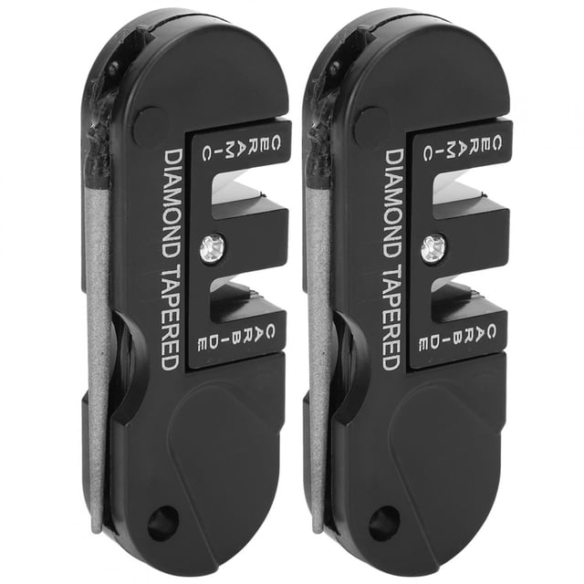 Afilador de cuchillos de bolsillo EDC para exteriores, varilla cónica de diamante portátil, afilador de cuchillos, 2 uds.