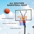 thumbnail image 4 of Adjustable Outdoor Basketball Hoop - 4.1-8.5ft, Black, Shatterproof Backboard, Portable Stand for Patio & Backyard Play, Wheels & Fillable Base, 4 of 7