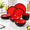 Black&Red-Service for 4 (12pcs), variant on 12-piece Dinnerware Sets Square Service For 4 Black