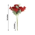 thumbnail image 3 of Efavormart 3 Pack | 14" Red Artificial Silk Carnation Flower Bouquets, Faux Floral Arrangement Bushes, 3 of 11