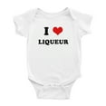 thumbnail image 1 of I Heart Liqueur Love Food Funny Baby Bodysuits, 1 of 5